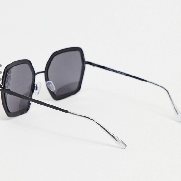 AJ MORGAN black hexagon sunglasses with glitter - Picture 11 of 11